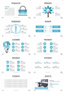 藍(lán)色簡約·創(chuàng)意新生 100頁熊貓辦公互聯(lián)網(wǎng)銷售PPT模板，賦能產(chǎn)品營銷新高度